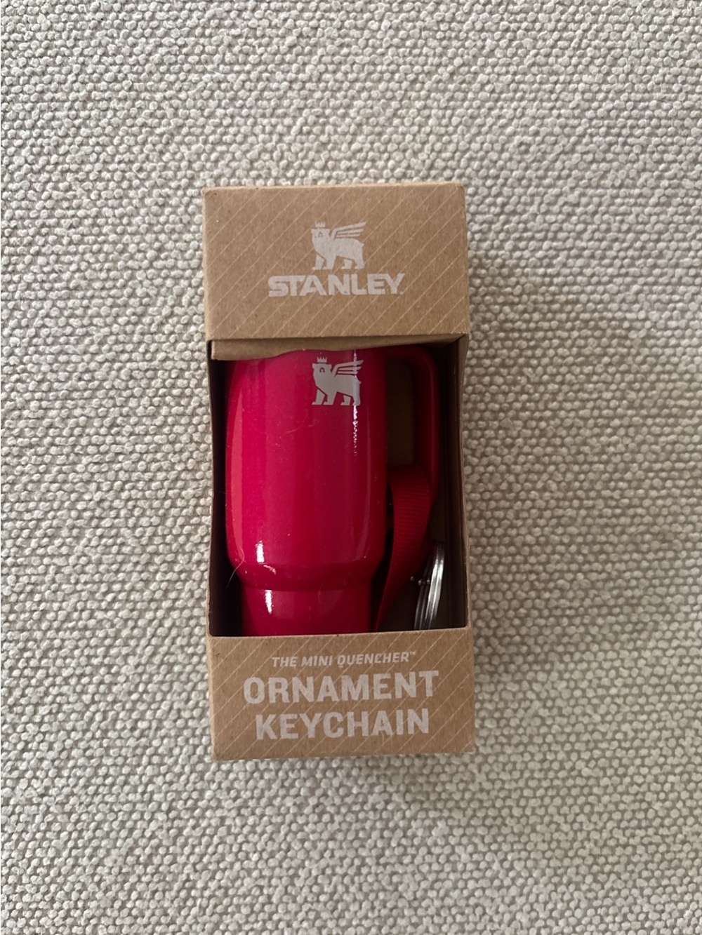 Stanley 2024 Holiday Mini Quencher Ornament Keychain Red Delicious